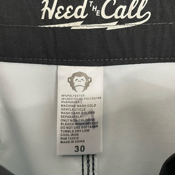 Howler Brothers Buchannon Boardshorts HB Chargers Antique Black/Blue Mirage NWT - Picture 11 of 12